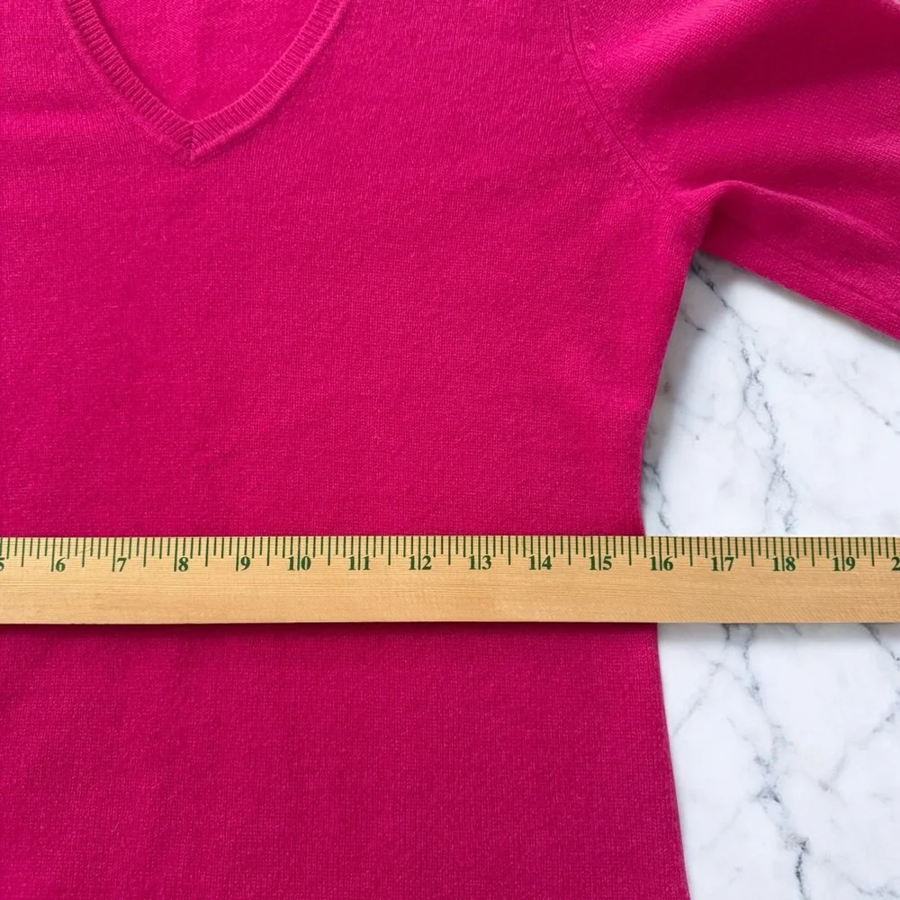 Charter Club 100% Cashmere Sweater Womens Small Pink V-Neck Pullover Soft Luxury - Picture 7 of 9